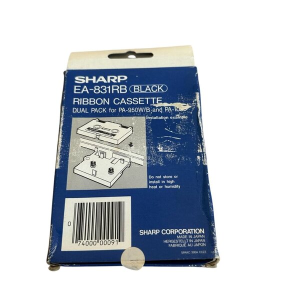 Sharp EA-831RB Ribbon Cassette Intelliwriter Dual Pack PA-950W/B PA-1050 Black - Picture 5 of 10